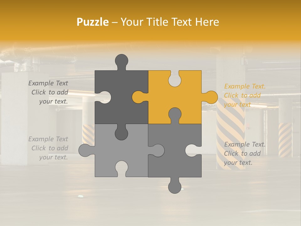 Transportation Black Parking Lot PowerPoint Template