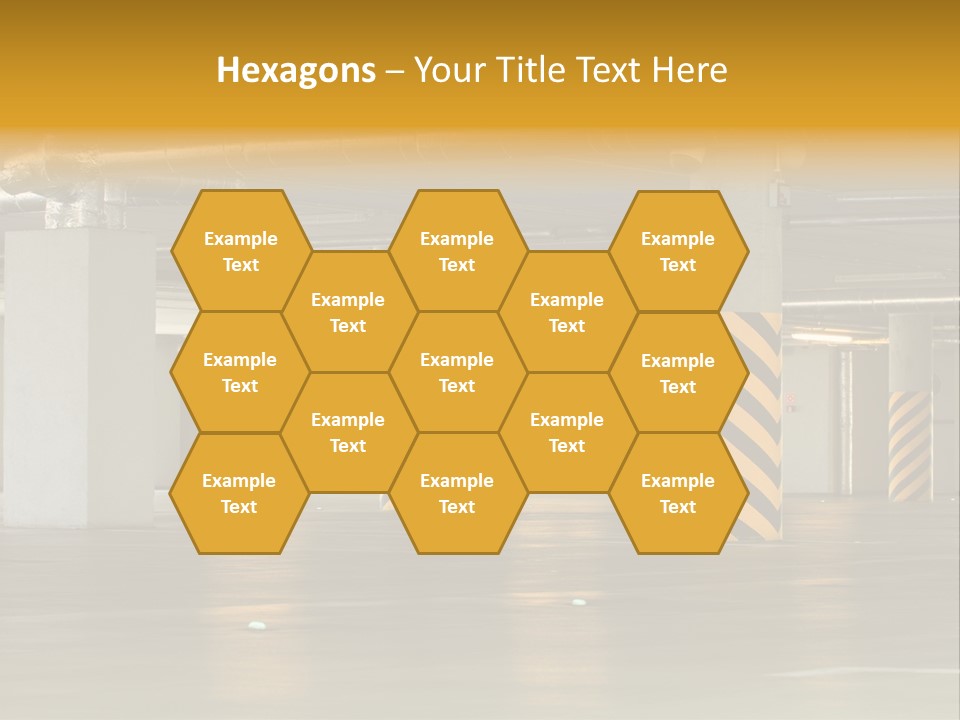 Transportation Black Parking Lot PowerPoint Template