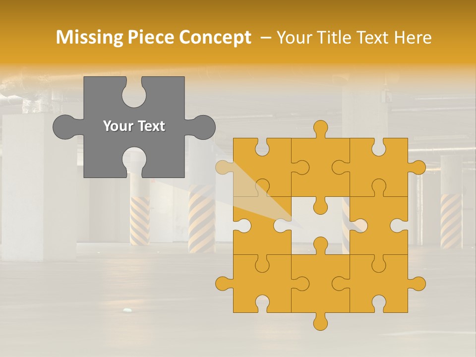 Transportation Black Parking Lot PowerPoint Template