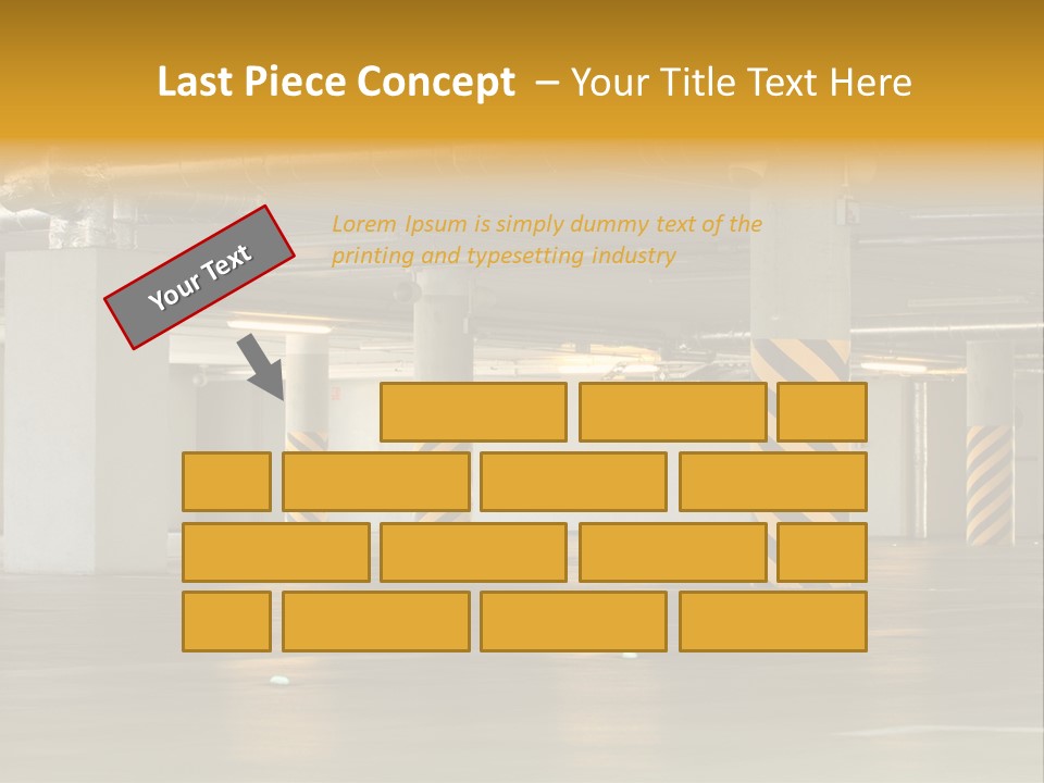Transportation Black Parking Lot PowerPoint Template