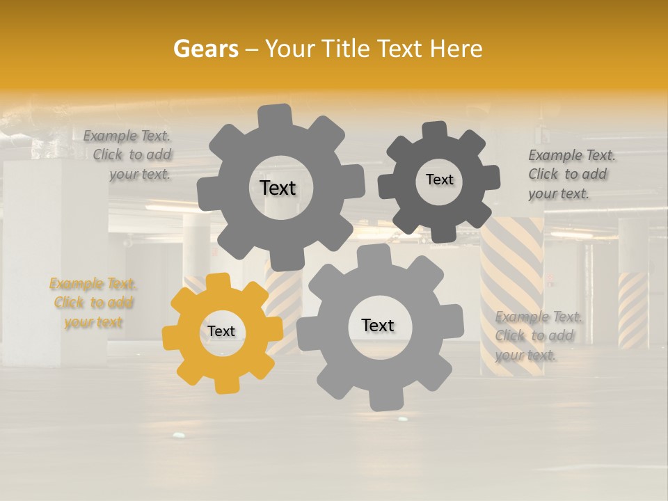 Transportation Black Parking Lot PowerPoint Template