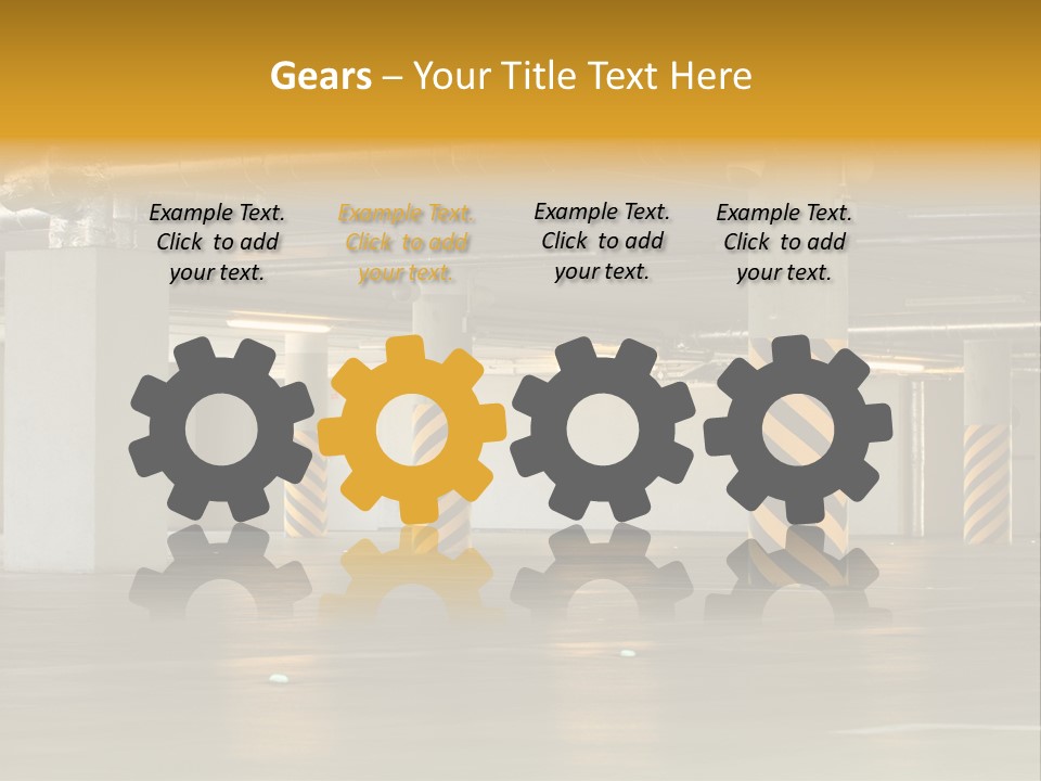 Transportation Black Parking Lot PowerPoint Template