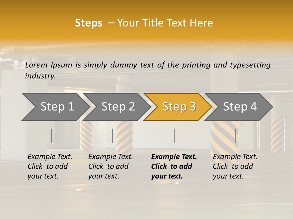 Transportation Black Parking Lot PowerPoint Template