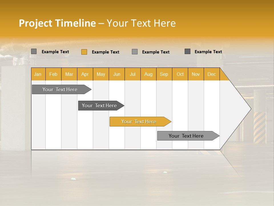 Transportation Black Parking Lot PowerPoint Template
