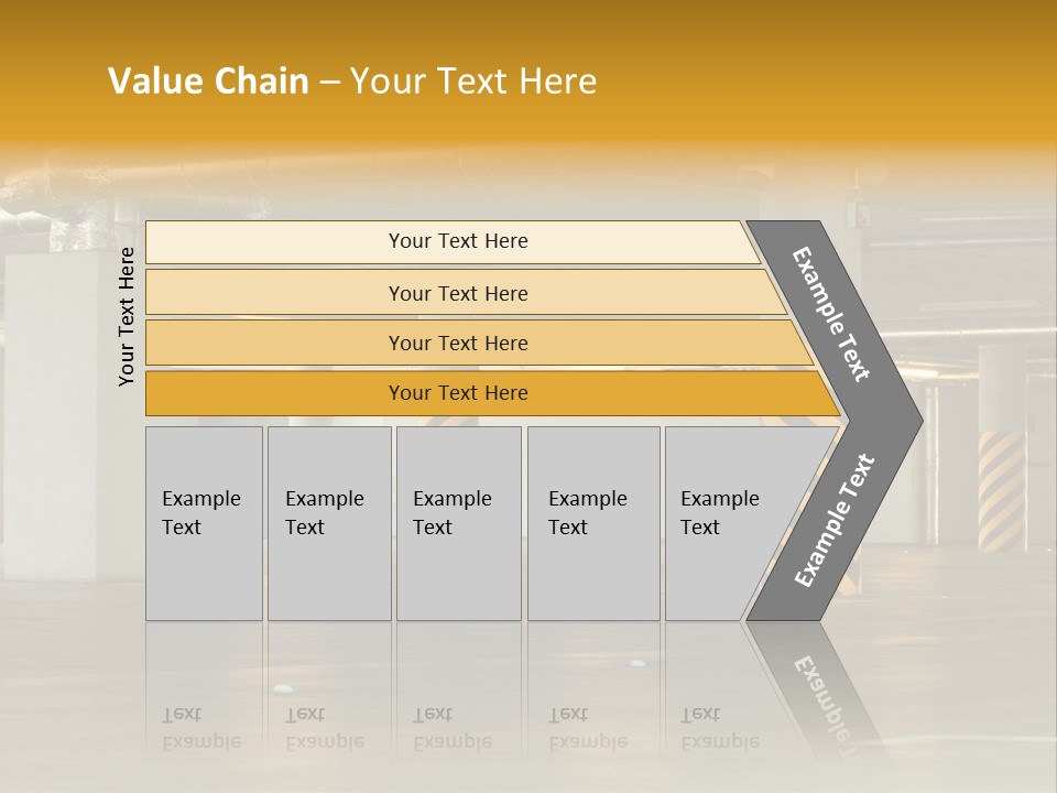 Transportation Black Parking Lot PowerPoint Template