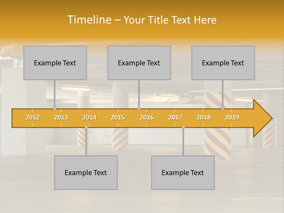 Transportation Black Parking Lot PowerPoint Template
