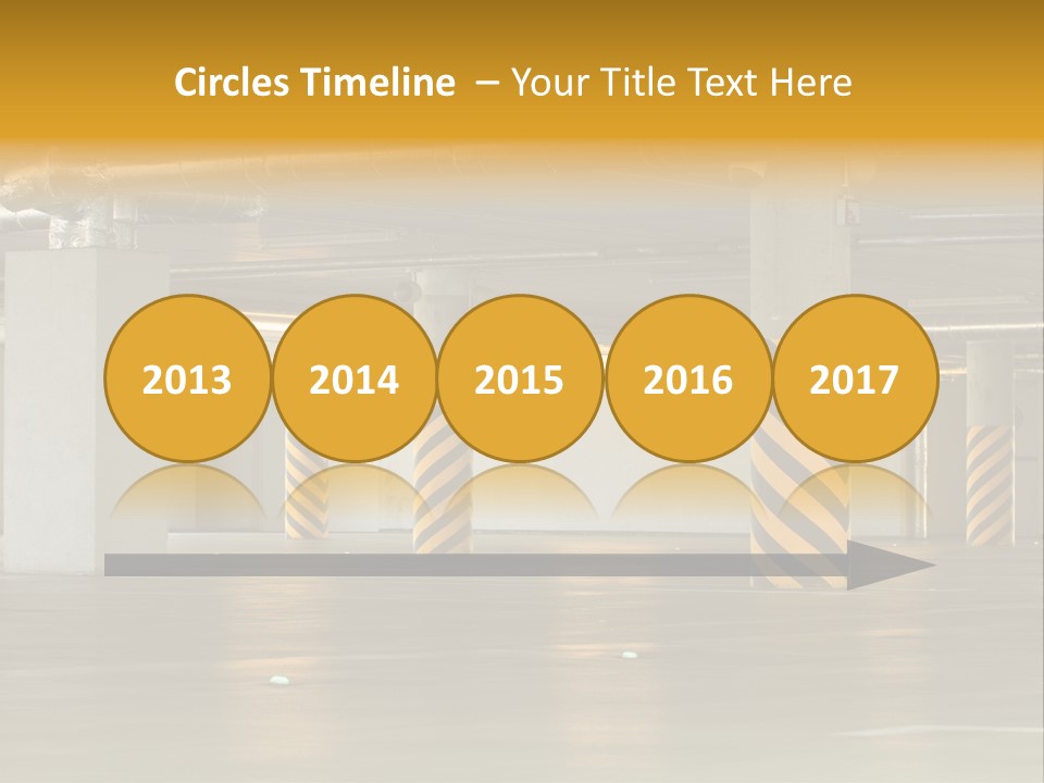 Transportation Black Parking Lot PowerPoint Template