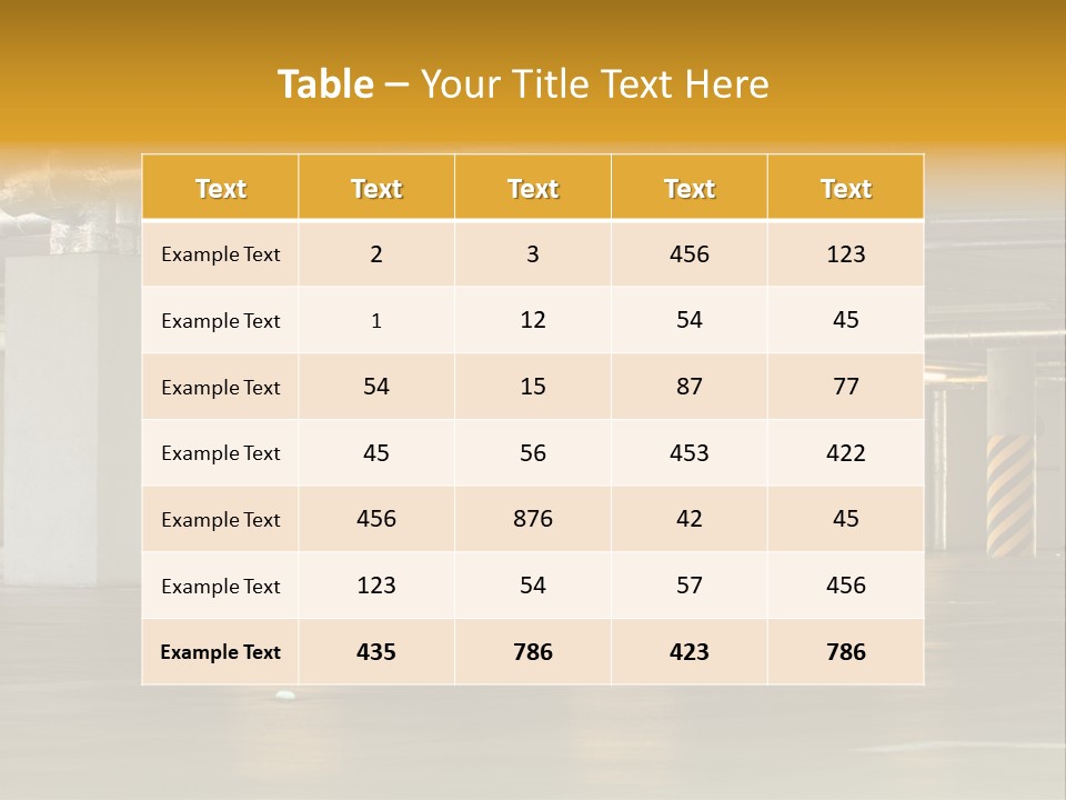 Transportation Black Parking Lot PowerPoint Template