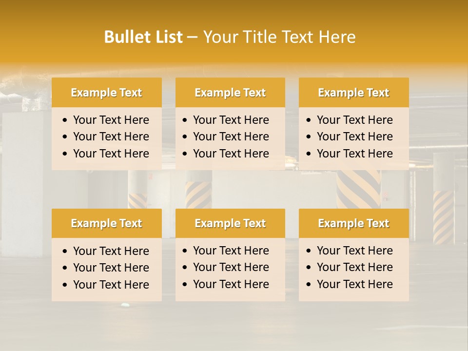 Transportation Black Parking Lot PowerPoint Template