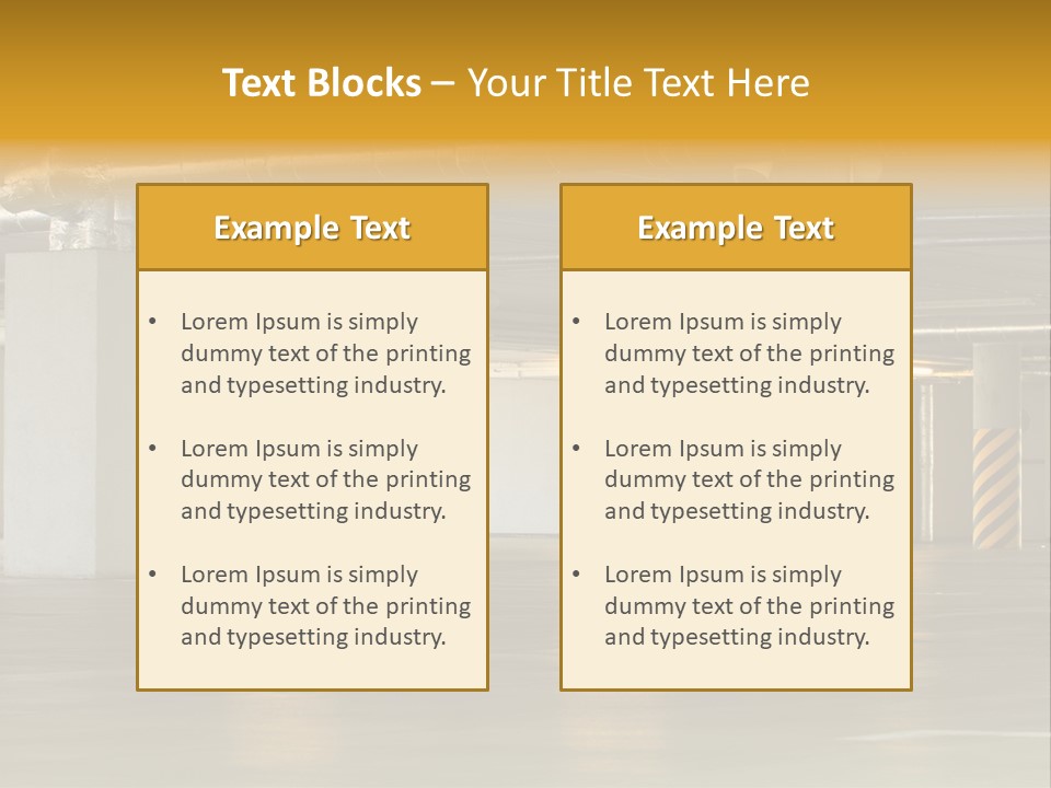 Transportation Black Parking Lot PowerPoint Template