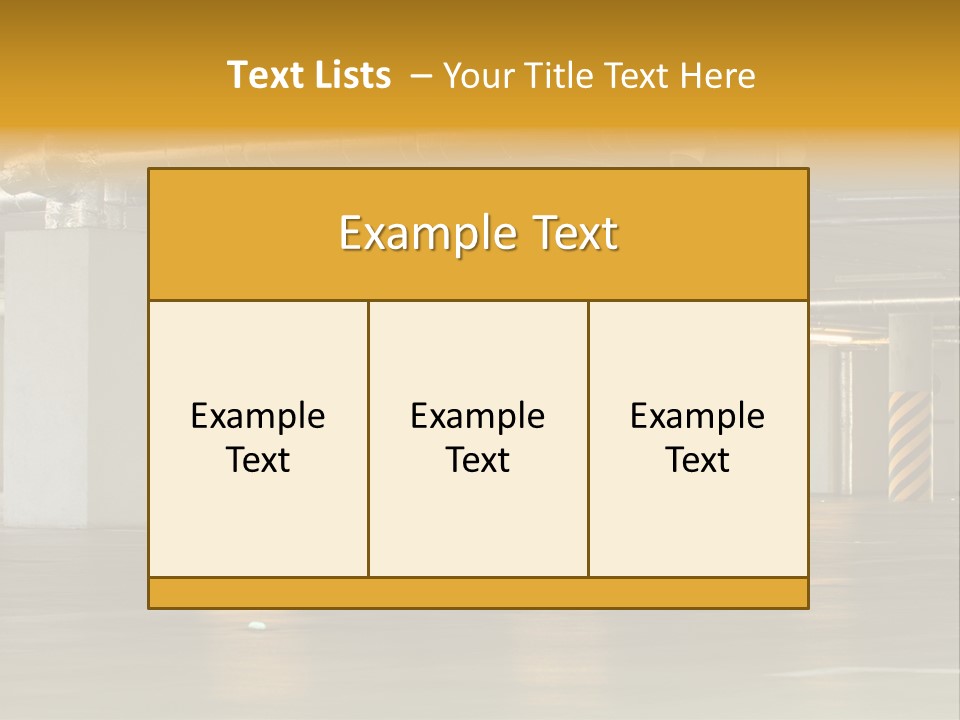 Transportation Black Parking Lot PowerPoint Template