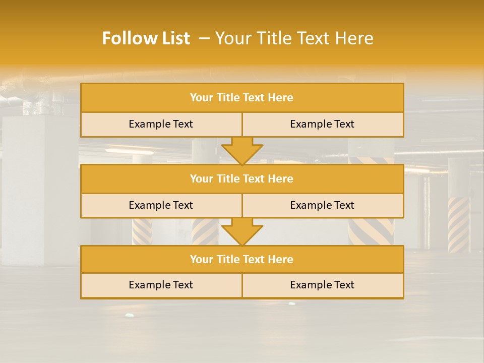 Transportation Black Parking Lot PowerPoint Template