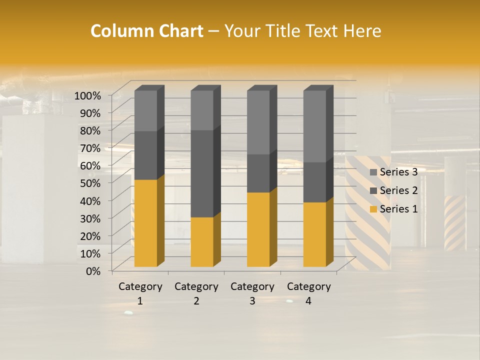 Transportation Black Parking Lot PowerPoint Template
