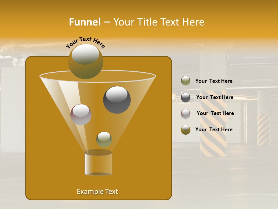 Transportation Black Parking Lot PowerPoint Template