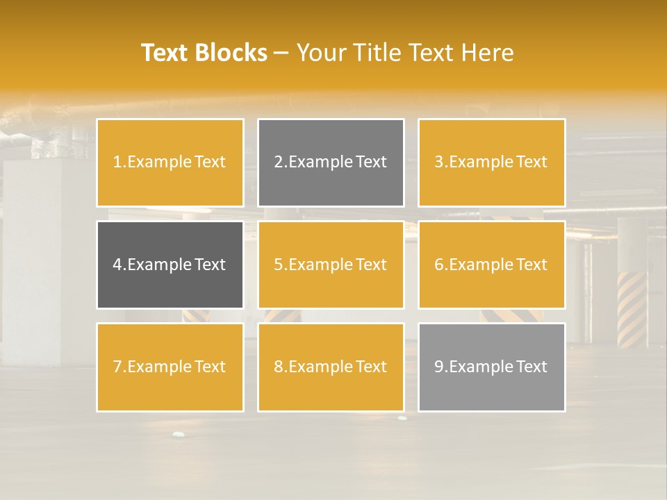 Transportation Black Parking Lot PowerPoint Template