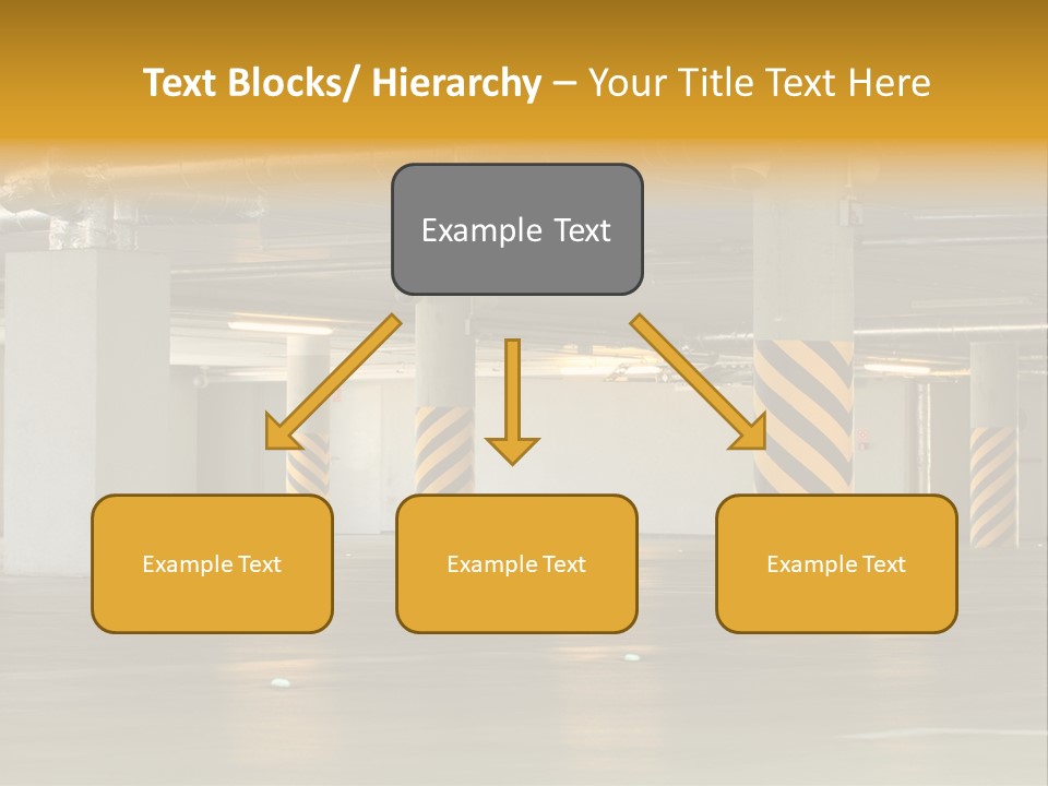 Transportation Black Parking Lot PowerPoint Template