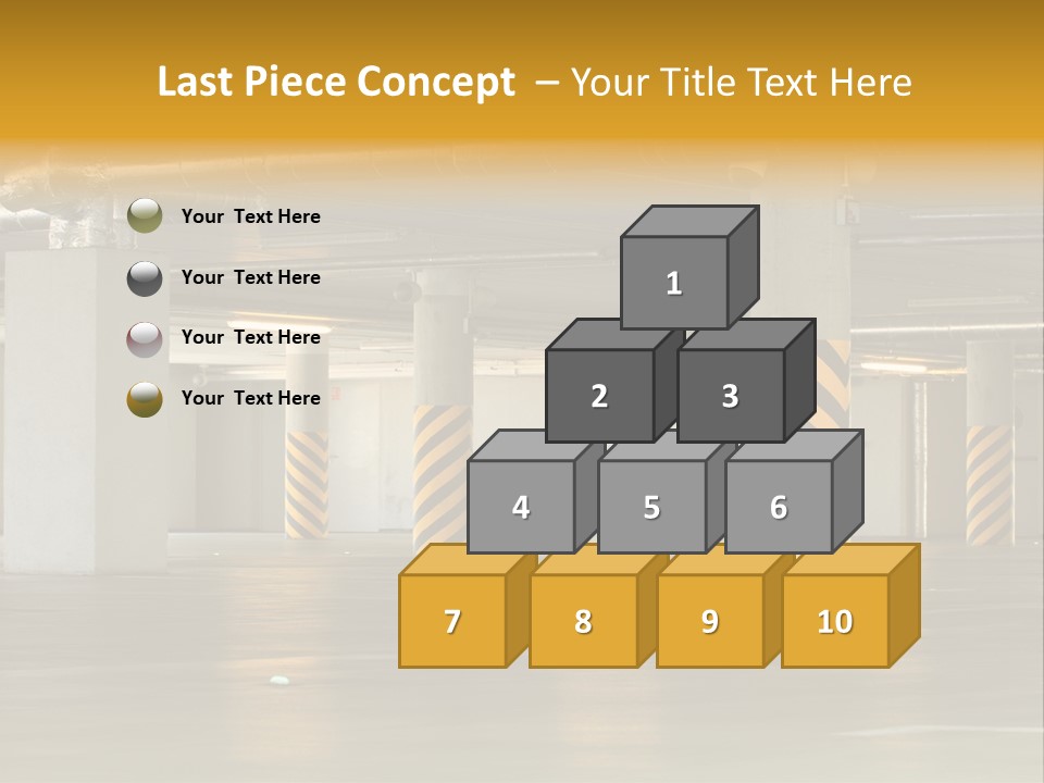 Transportation Black Parking Lot PowerPoint Template