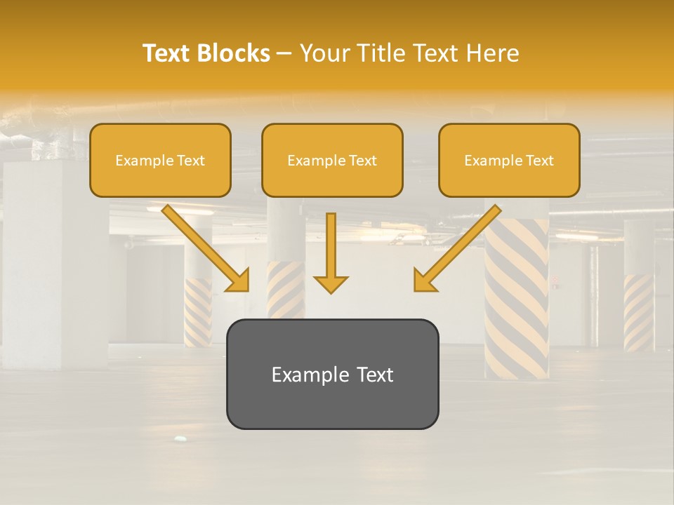 Transportation Black Parking Lot PowerPoint Template