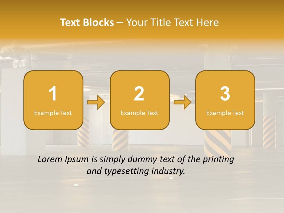 Transportation Black Parking Lot PowerPoint Template