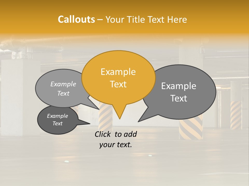 Transportation Black Parking Lot PowerPoint Template