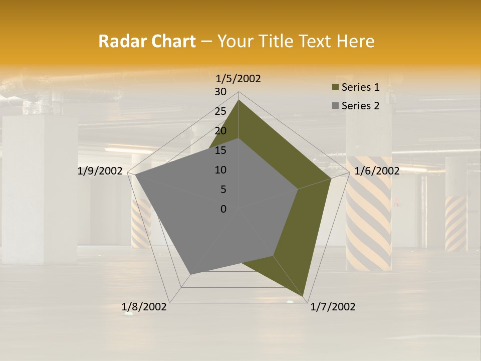 Transportation Black Parking Lot PowerPoint Template