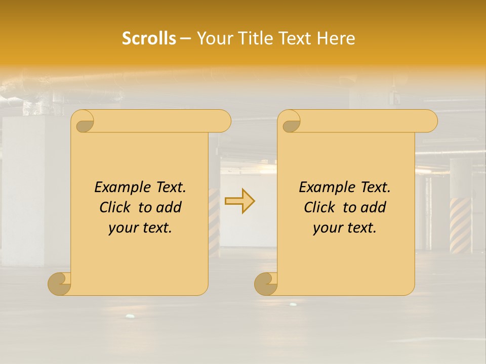 Transportation Black Parking Lot PowerPoint Template
