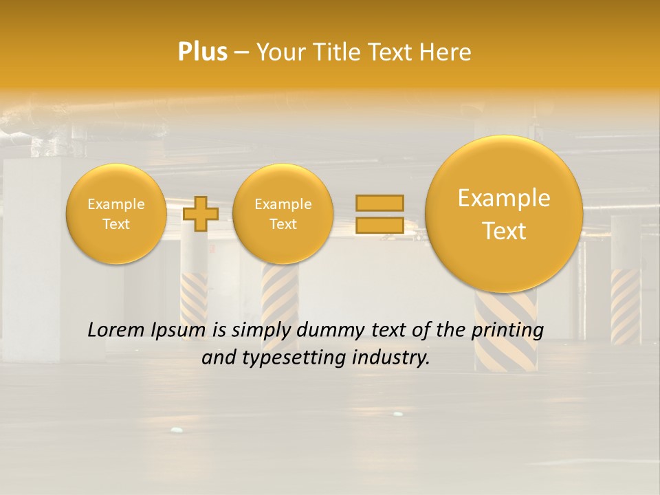 Transportation Black Parking Lot PowerPoint Template