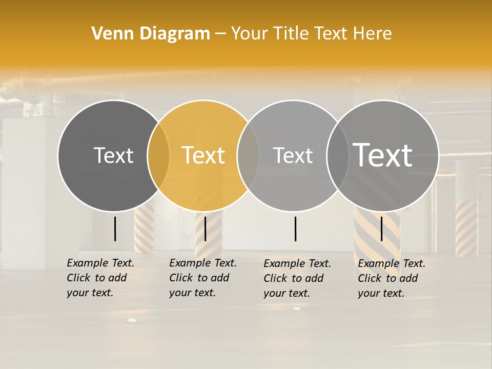 Transportation Black Parking Lot PowerPoint Template