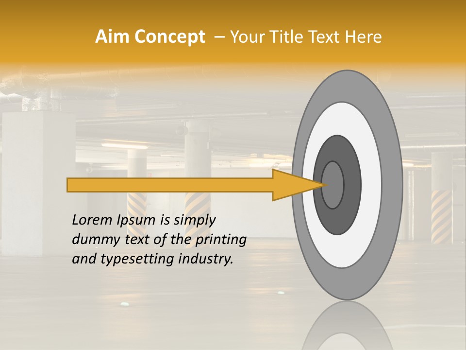 Transportation Black Parking Lot PowerPoint Template