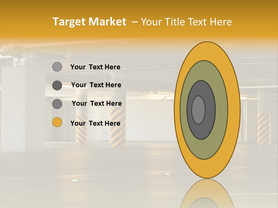 Transportation Black Parking Lot PowerPoint Template