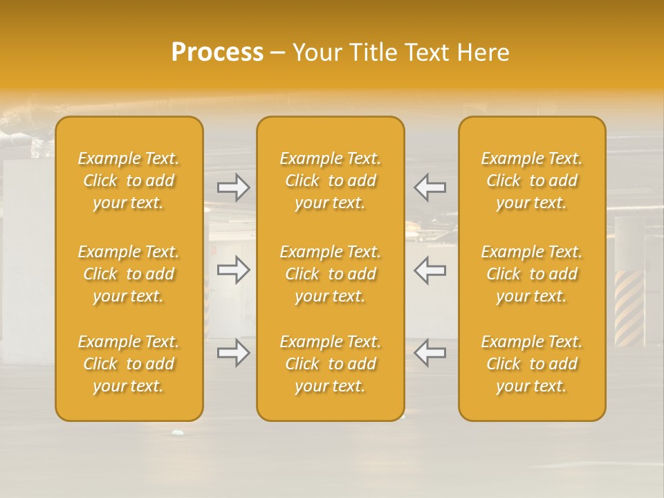 Transportation Black Parking Lot PowerPoint Template