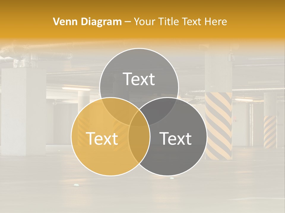 Transportation Black Parking Lot PowerPoint Template
