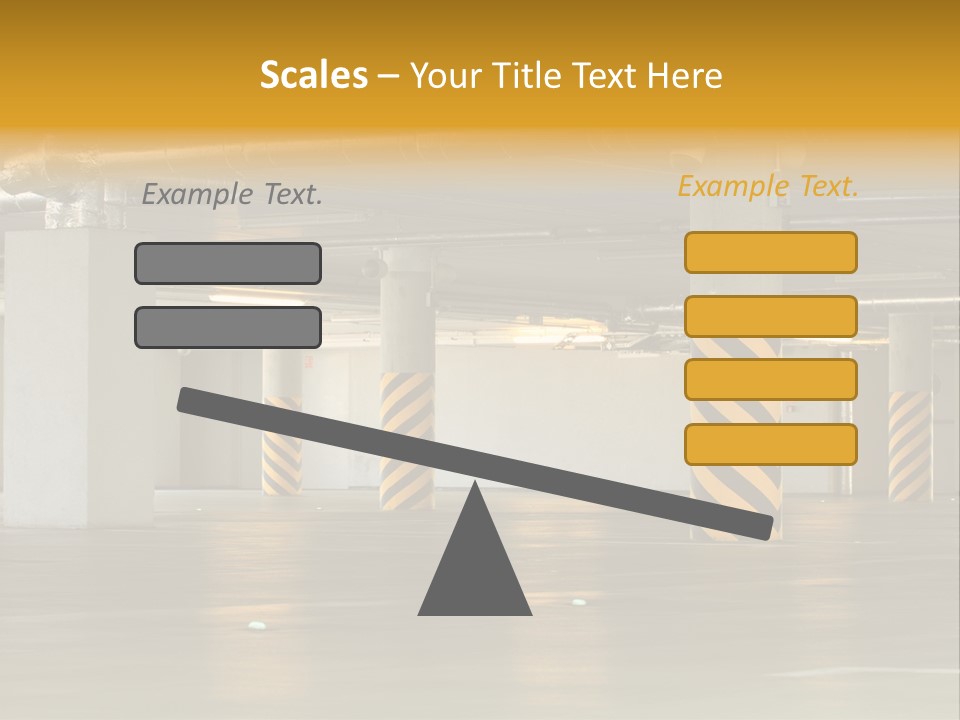 Transportation Black Parking Lot PowerPoint Template
