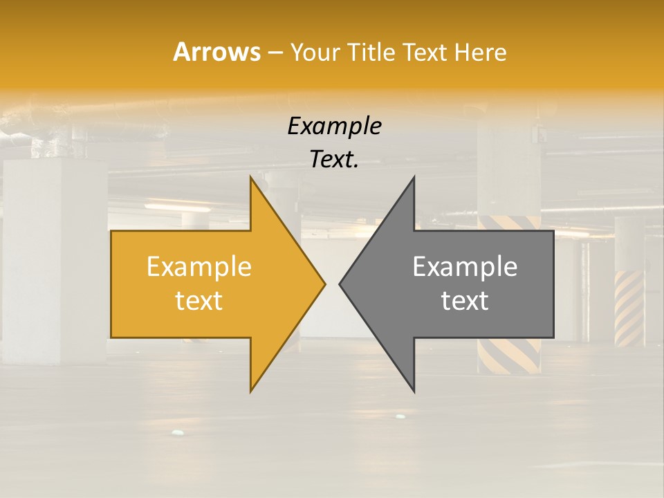 Transportation Black Parking Lot PowerPoint Template