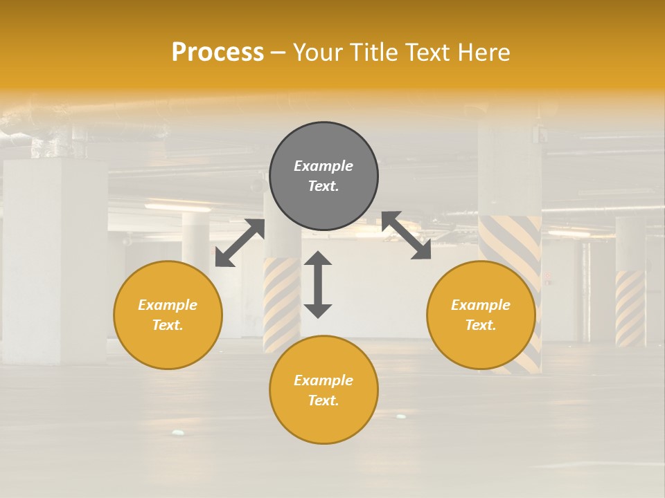Transportation Black Parking Lot PowerPoint Template