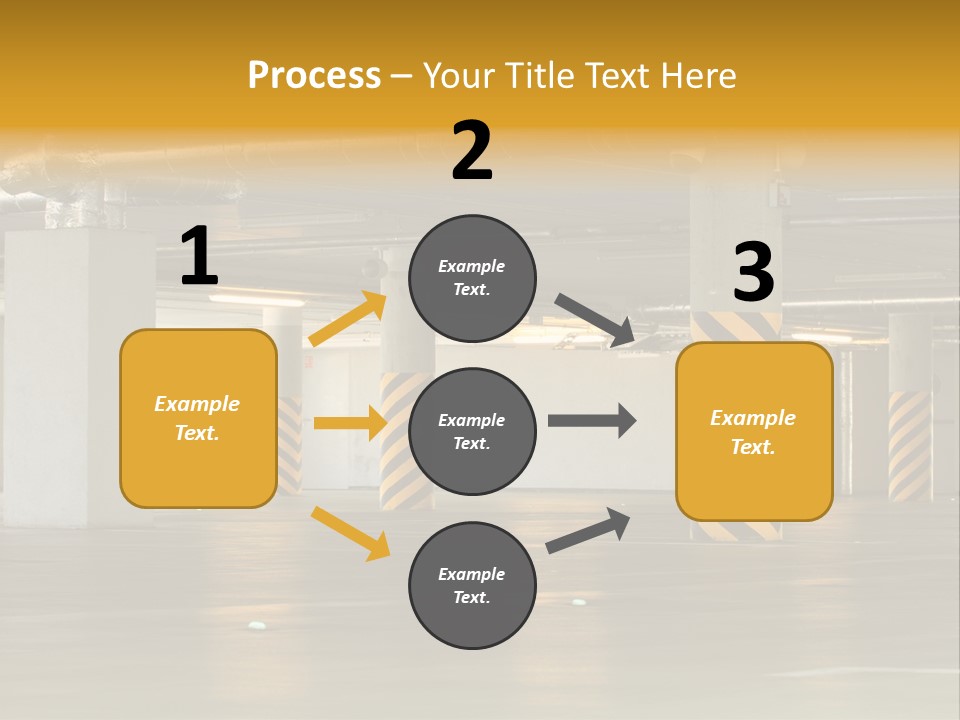 Transportation Black Parking Lot PowerPoint Template