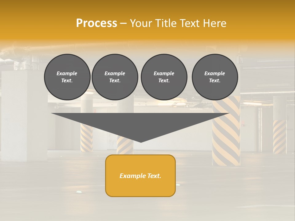 Transportation Black Parking Lot PowerPoint Template