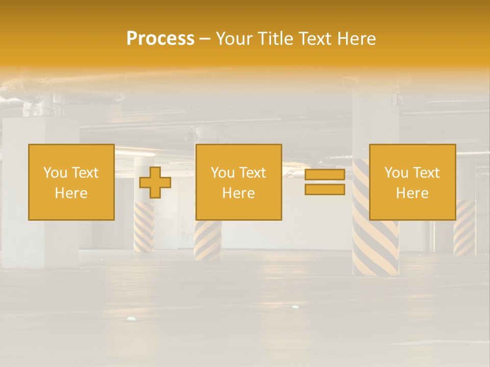 Transportation Black Parking Lot PowerPoint Template