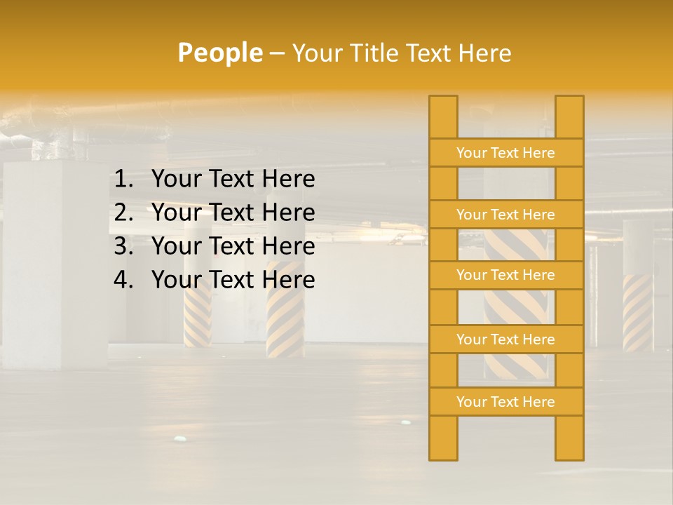 Transportation Black Parking Lot PowerPoint Template