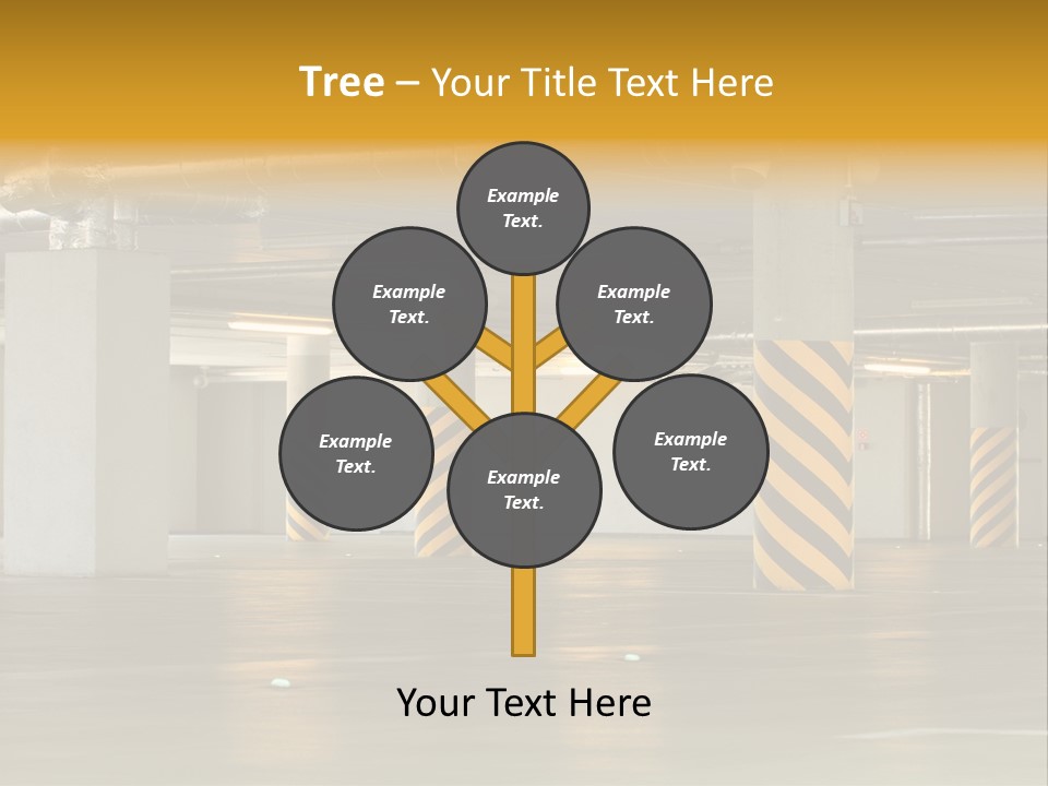 Transportation Black Parking Lot PowerPoint Template