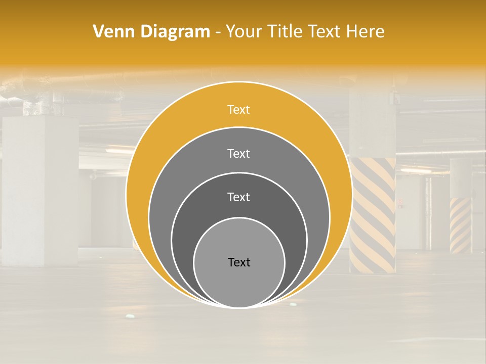Transportation Black Parking Lot PowerPoint Template