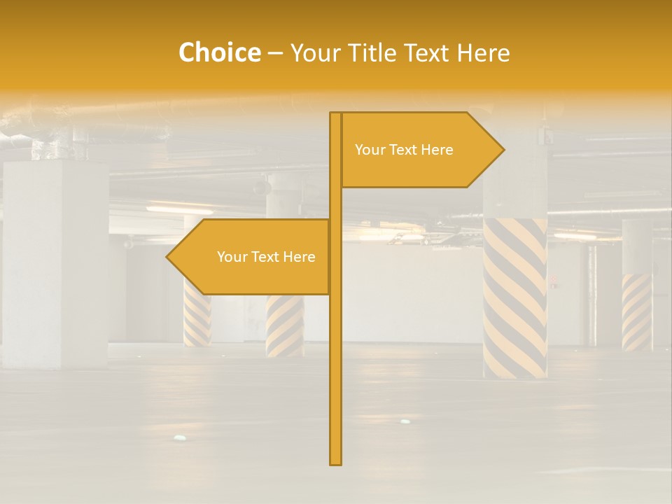 Transportation Black Parking Lot PowerPoint Template