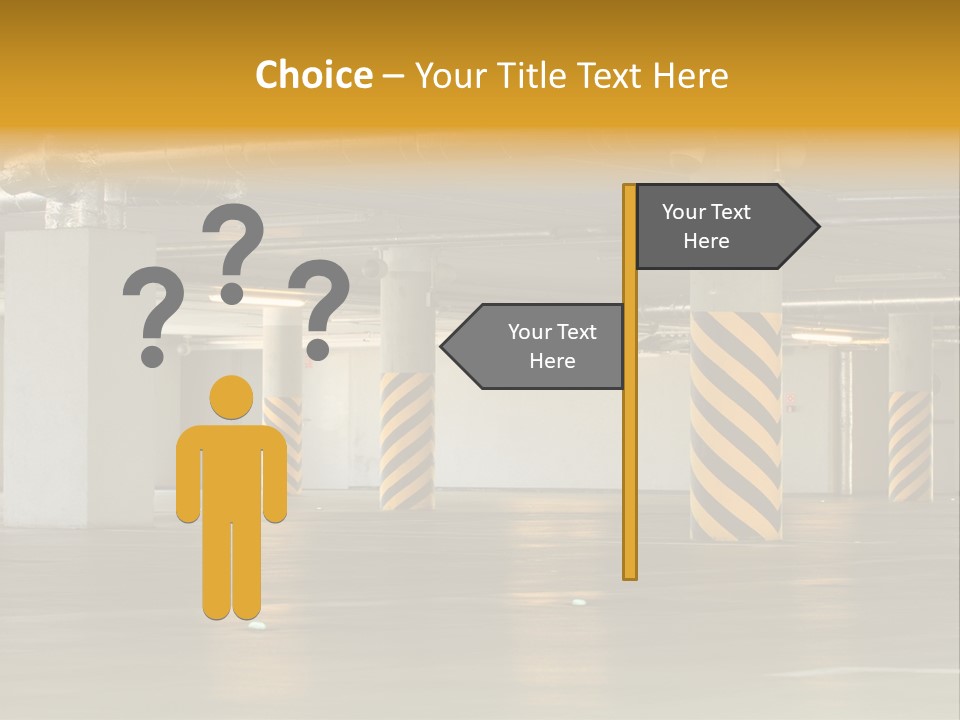 Transportation Black Parking Lot PowerPoint Template