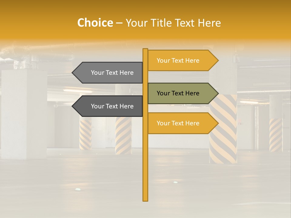 Transportation Black Parking Lot PowerPoint Template
