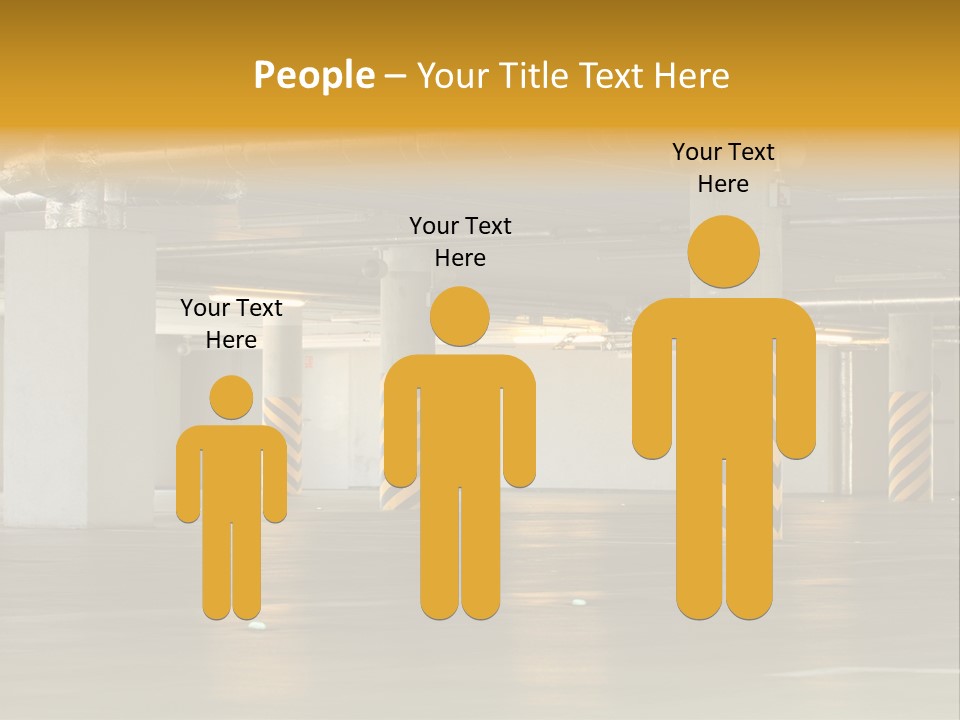 Transportation Black Parking Lot PowerPoint Template