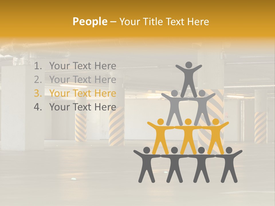 Transportation Black Parking Lot PowerPoint Template