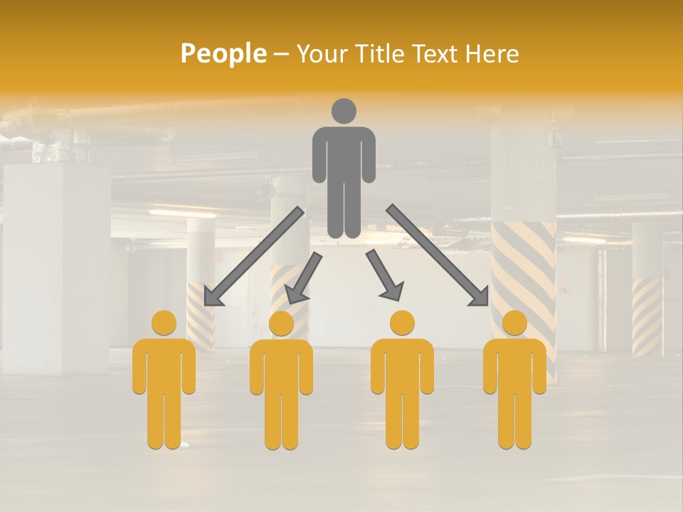 Transportation Black Parking Lot PowerPoint Template