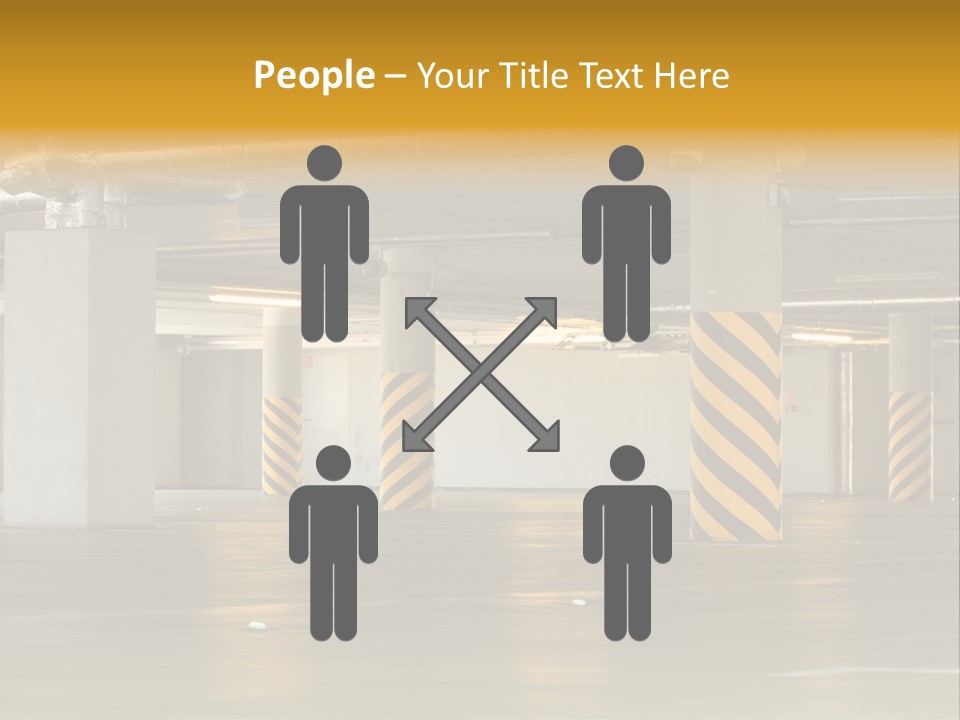 Transportation Black Parking Lot PowerPoint Template
