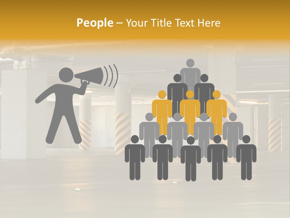 Transportation Black Parking Lot PowerPoint Template