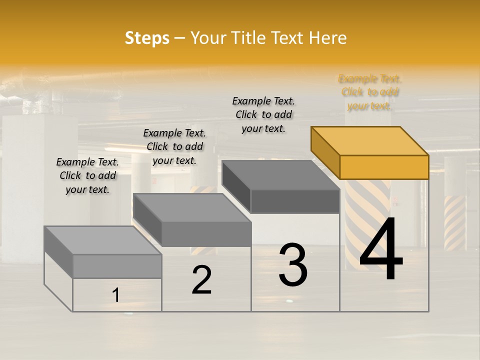 Transportation Black Parking Lot PowerPoint Template